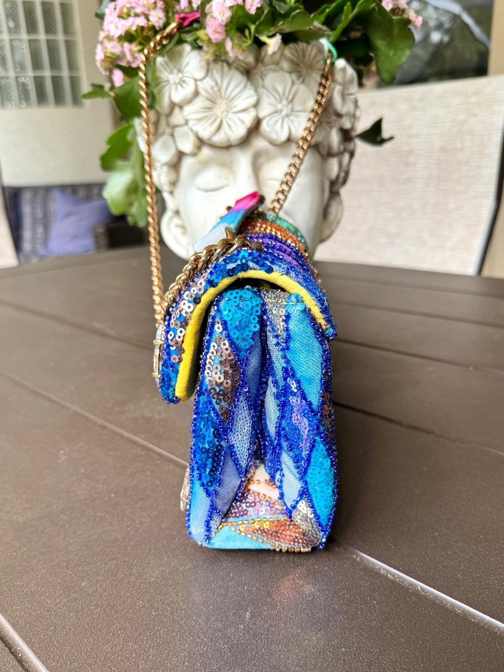 NWT GORGEOUS Kurt Geiger Kensington Ombré Sequin Gemstone Bag - Picture 5 of 10